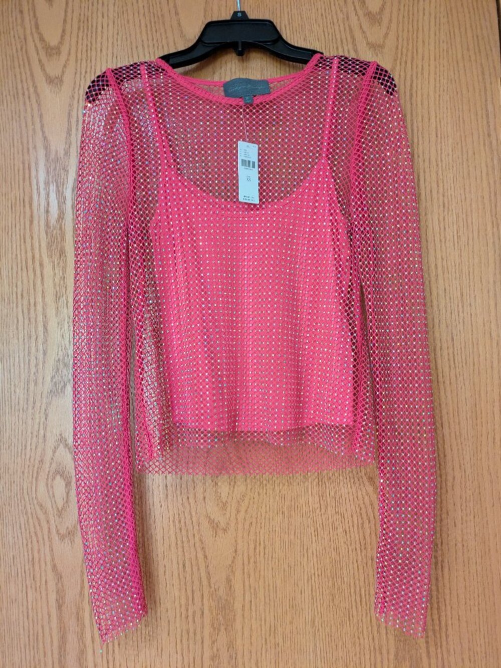 Sunday in Brooklyn Anthropologie Pink Mesh Sparkle XS NWT
